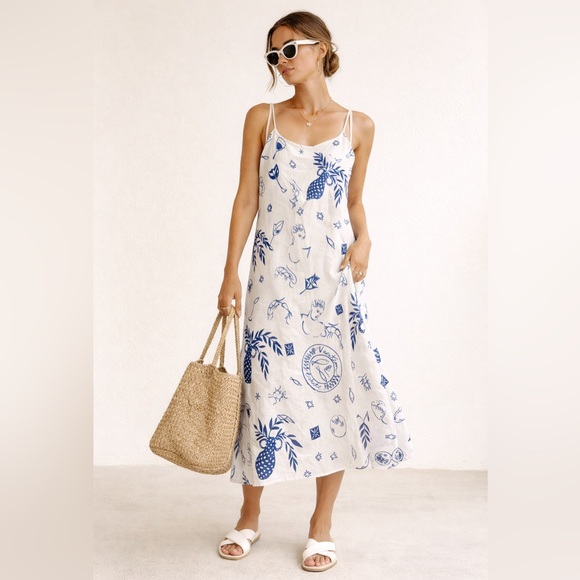 knee length dresses for ladies Tia Linen Mini Dress Blush – VRG GRL